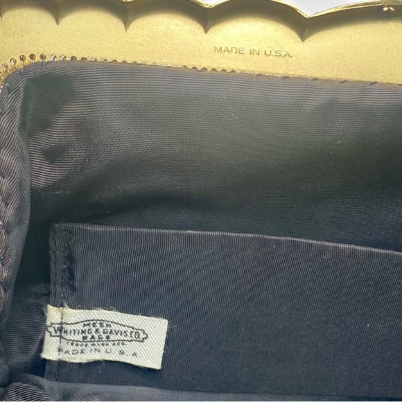 Vintage Whiting & Davis Black Beaded Mesh Evening Bag - Picture 8 of 10